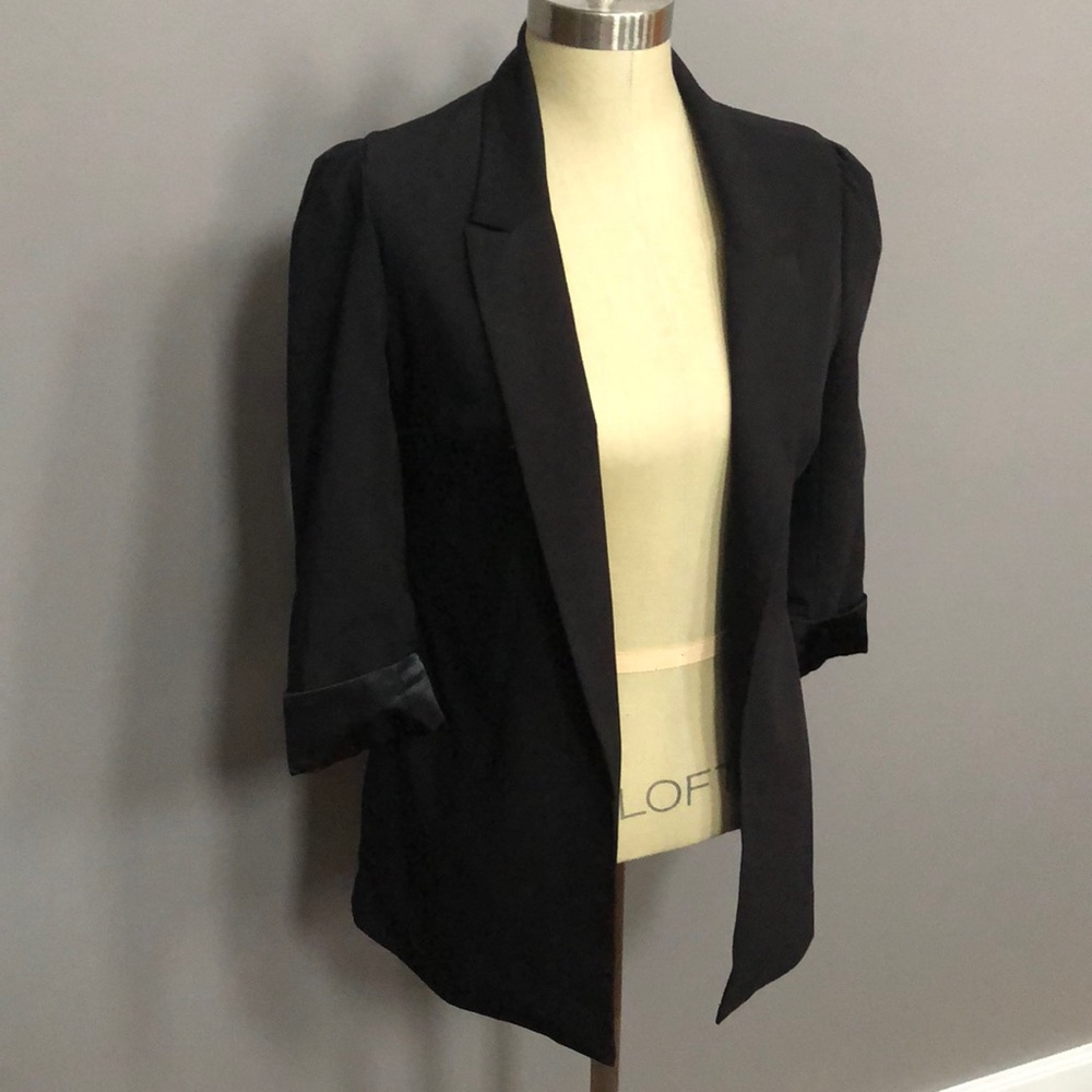 Candies black open blazer sz Small